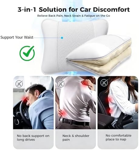 3 in 1 Lumbar Support Pillow Hugging Pillow with Blanket for Tesla - Image 2