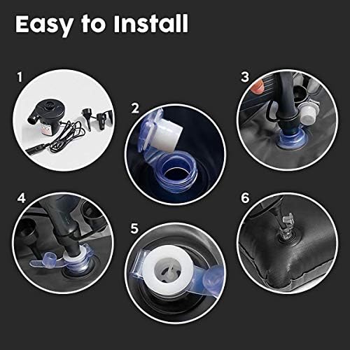 Zone Tech Inflatable Car Travel Air Mattress Back Seat- Pump Kit Premium Quality- Vacation Camping-Sleep Automotive Bed with 2 Air Pillows Car SUV Universal Fit - Image 4