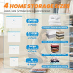16-Pack Vacuum Storage Bags with Rechargeable Pump, 4 Sizes for Home - Image 2