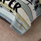 HOSIMA Travel Trailer Print Vintage Camper Twin Quilt with 2 Pillowcases. - Image 4