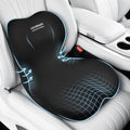 Coverado [Upgraded] Car Seat Cushion and Lumbar Support Pillow One Piece, Memory Foam Ergonomic Back Support Driving Seat Cushion for Back Pain, Non-Slip Washable Cushion for Car, Driver, Office by COVERADOAUTO