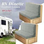 ANARACHON RV Dinette Cushion Covers, Stretch Camper Cushion Slipcovers for Travel Trailer Couch RV Booth Seat(2 Backrest Cover & 2 Bench Cover,Sun, Medium Gray) - Image 4