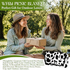 WFSM Cow Print Picnic Mat 80x60 Inch, Cow Lover Gifts, Black and White Outdoor Play Mat for Adults and Toddlers Waterproof Sandproof Beach Blanket Travel Camping Rug - Image 6