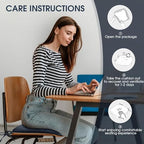 TushGuard Chair Cushions, 4 Pack Memory Foam Chair Pads, Blue - Image 6