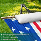 Tranquillo Unity with Hammock Stand, 800 lbs Capacity Steel Double Hammock Stand for 2 Persons, Premium Pre-Assembled Stand for Indoor Outdoor (American Flag) - Image 4