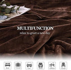 NANPIPER Sherpa Blanket Twin Thick Warm Throw for Winter Bed Super Soft Fuzzy Flannel Fleece/Wool Like Reversible Velvet Plush Blankets (Brown Twin Size 60"x80") - Image 6