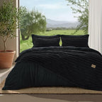 Bedsure 2-in-1 Comforter Set with Detachable Fleece Blanket, Black King by BEDSURE