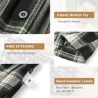 BAMBOO COOL Men's Pajama Bottoms Plaid Pajamas Pants Soft Lounge Woven Pj - Image 4