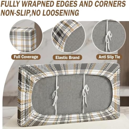 Britimes RV Dinette Cushion Covers Set, 6 Pack, for Campe, Plaid Camping - Image 4