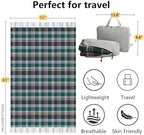 Pure Wool Plaid Throw Blanket,Super Soft Lightweight Home Decorative Throw - Image 3