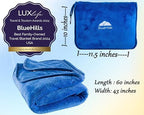 BlueHills Premium Soft Travel Blanket Pillow Value Pack Set of 2 Airplane Flight Blanket Throw in Carry Case, Luggage Belt & Backpack Clip Travel Must Haves for Frequent Flyers, Royal Blue, Teal Green - Image 4