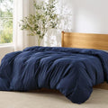Bedsure Duvet Cover King Size, 1Pc Soft Double Brushed Bedding, Navy Blue by BEDSURE
