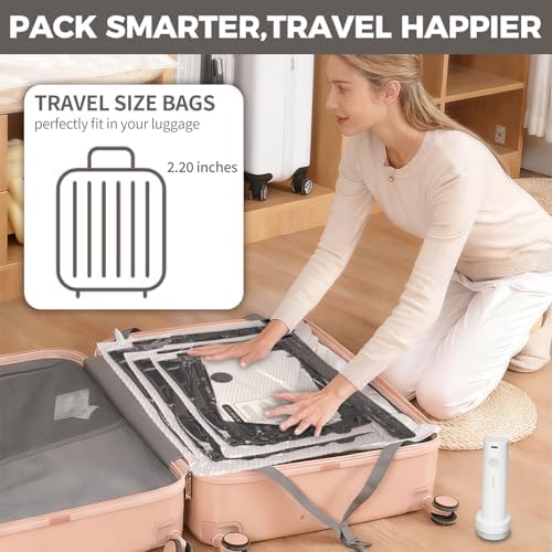 15 Pack Vacuum Storage Bags for Travel with Pump, 3 Sizes - Image 4