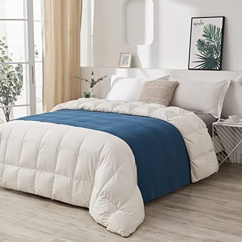 Longhui bedding 100% Cotton Knitted Throw Blanket – Blue, Soft & Cozy, Machine Washable, 60"x80" – Perfect for Living Room, Couch, Sofa, Bed or Travel - Image 5