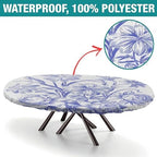 Dining Table Protector Pad, Plaid Pattern Printed on Elasticated Table Cover, for Parties & Celebrations Holiday Dinners, Fits for 48" x 68" Oval Tables - Image 2