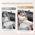 FLORICH Memory Foam Kids Travel Pillow, Car Sleeping Pillow, F-Shape Car Pillows for Adults and Children, Traveling Car Pillow for Kids with Removable Pillowcase (Beige) - Image 2