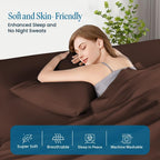 100% Pima Cotton Pillowcases – 800 Series, Ultra Soft & Cooling, Toddler/Travel 12"x16", Set of 2 – Chocolate, Hotel Luxury Quality, Envelope Closure, Skin & Hair Friendly - Image 4