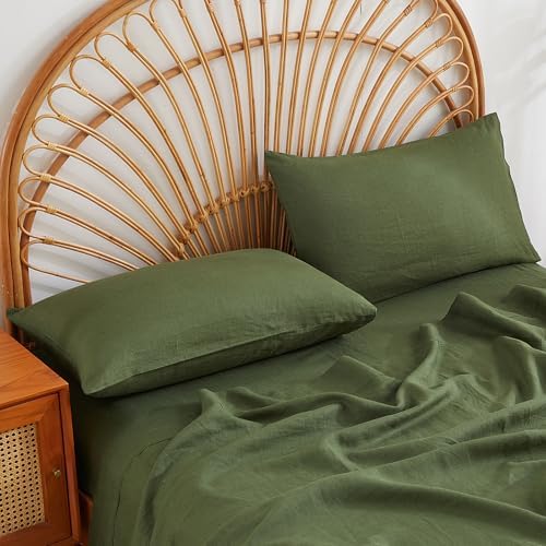 100% French Linen Pillowcase Set of 2, Breathable Envelope Closure Soft Linen Pillow Cover,Soft Luxury Hotel & Home Use, Gift - Image 5