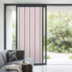 Window Privacy Film Frosted, Pink Brown Striped Non-Adhesive Static Cling Window Tint, Modern Farmhouse Vertical Stripes Insulated Windows Frosted Films for Living Room, 35.4 x 78.7 Inches - Image 2
