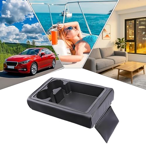 Car Armrest Organizer Multifunctional PU Leather Cup Holders - Image 6