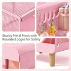 SYKIARIOL Kids Nightstand for Girls, 3-Tier Storage Shelf, Pink - Image 5