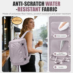 suwasp Travel Backpack with Toiletry Bag Set for Women Men,Ryanair Backpack 40x30x20CM Airline Approved Personal Item Travel Bag, Carry On Backpack Fits 14 Inch Laptop, 180° Opening, Light Purple - Image 5