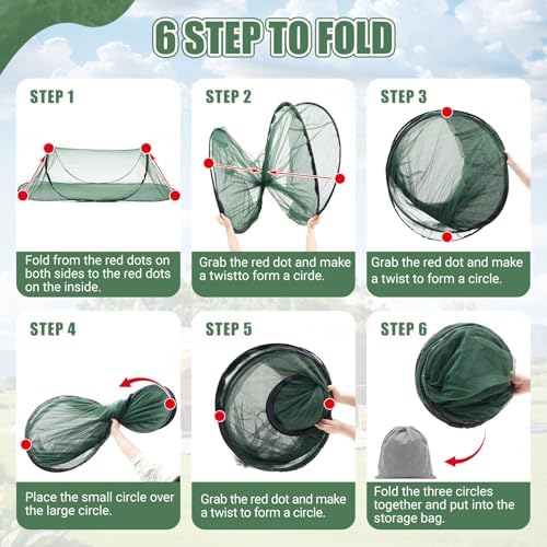 2 Pcs Mosquito Netting for Camping Bed 78 * 31 * 22 Inch, Green - Image 4