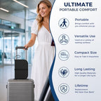 WISIMMALL Foldable Travel Seat Cushion, Comfort Foam & Gel, 16.7"x12.4" Large, Super Thick & Lightweight, Portable for Airplane/Car/Office/Wheelchair, Tailbone & Pressure Sore Relief - Image 3