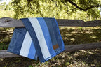 QISU Alpaca Wool Blanket Throw | Large, Beautiful, Warm, Stripe | 85 x 65 inches | Ultra-Soft, Hypoallergenic and Breathable | Non-Itchy or Scratchy Fabric (Blue White Stripe), Queen - Image 2