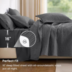 Love's cabin King Size Quilts Bedspreads, 7 Pieces Bed in a Bag, Dark Grey - Image 4