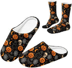 Jeiento Women's Fuzzy Slippers and Sock Set Warm Cozy Memory Foam House Shoes Soft Slip-on Slides Spa Slippers for Hotel by Jeiento