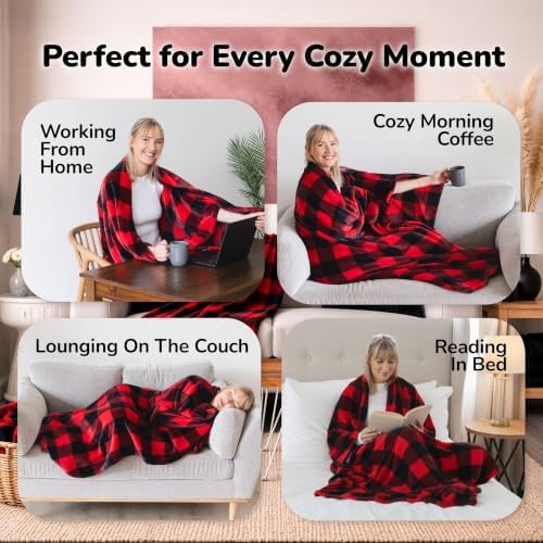 Super Blanky Wearable Blankets for Women & Men, Dorm Room Essentials, Gift for Her, Gifts for Women, Wife Birthday Gift Ideas - Image 4
