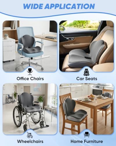 Saker Ergonomic Memory Foam Seat Cushion for Office Chairs,Car Seat Cushion - Image 5