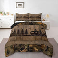 Erosebridal Camping Cabin Queen Comforter Set Rustic Camo Rv Bedding Set Camouflage Camper Car Comforter for Kids Boys Girls Woodland Mountain Pine Trees Quilt Duvet by Erosebridal