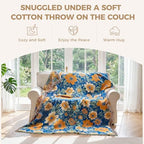 LUTBM Boho Throw Blanket for Bed 60"x80", All Season Cotton Couch Blankets - Image 4
