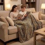 MACEVIA Flannel Fleece Twin Blanket for Couch, Leopard Print Blankets for Adult, Lightweight Cozy Soft Cheetah Blanket for Bed Sofa 260GSM, Suitable for All Seasons (Brown Leopard,60x80inches) - Image 4