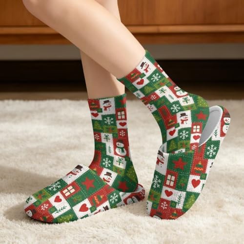 Jeiento Womens Fuzzy Slipper and Socks Winter Warm Gifts for Mom,Wam Cozy Indoor Socks Comfort Home Shoes - Image 2