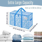 VENO 6 Pack Heavy Duty Moving Bags, Extra Large Storage Bags with Reinforced Handles & Strong Zippers, Foldable & Reusable Moving Box Alternative for Clothes & Dorm Storage - Image 4