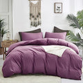 Luxlovery Purple Comforter Set Full Dusty Purple Bedding Comforter Set Modern Solid Lilac Soft Breathable Pale Mauve Blanket Quilts 3 Piece Bedding Set for Women Men Adults by Luxlovery