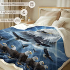 Sleepwish Eagle Blanket Sherpa Throw, Motivational Patriotic Decor for Men Office, Leadership Animal Design Cozy Fleece Blanket 50x60 Inches for Couch Bed - Image 6