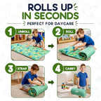 Toddler Nap Mat with Pillow and Blanket for Daycare, Preschool and School, Kids Sleeping Mat for Toddlers, Roll-Up Rest Mat, Soft, Lightweight, Washable, Ages 3-6 - Image 3