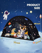 Sumbababy Twin Kids Bed Tent Canopy Galaxy Play Tent Indoor, Black - Image 2