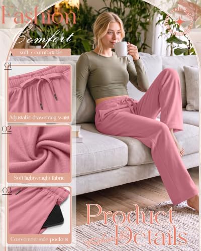 3 Pack Women's Wide Leg Baggy Sweatpants with Pockets - Image 4