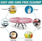 Oblong Tablecloth, Plaid Pattern Printed on Fitted Oval Tablecloth, for Parties & Celebrations Holiday Dinners, Fits for 48" x 68" Oval Tables - Image 3