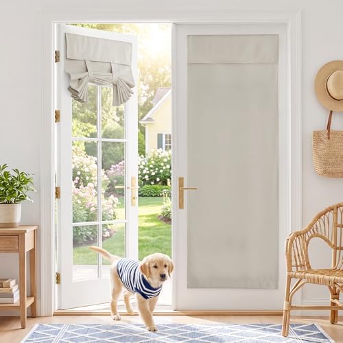 RYB HOME 2 Panels French Door Window Curtains for Front Glass Door by RYBHOME