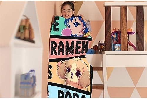 Anime Blanket Gifts for Girls, Kawaii Anime Decor for Women, Luxurious Warm and Cozy Flannel Blanket - L 60X80 Inch Most People's Choice - Image 4