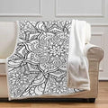Mandala Adult Coloring Book Page Style Coloring PageFluffy Blanket Fall Blankets Soft and Cozy for Camping Bed Baby Size 39In x 59In by Unknown