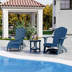 YEFU Folding Adirondack Ottoman Outdoor, Navy Blue - Image 3