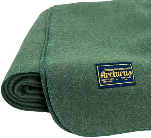 Arcturus Bighorn 100% Virgin Wool Blanket | Heirloom-Quality Wool Bedding for Home & Cabin | Warm, Thick & Durable (King Size, Sage) by Arcturus