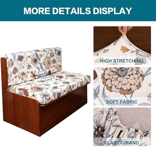KRFOONN RV Dinette Cushion Covers Stretch Camper Cushions Cover, 06 - Image 2